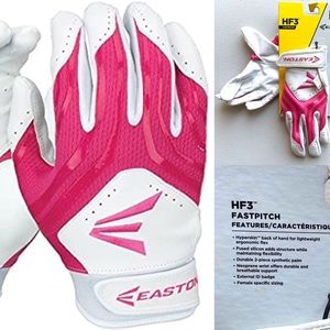 Youth EASTON HF3 Hyperskin Fastpitch Batting Gloves Pair Girls